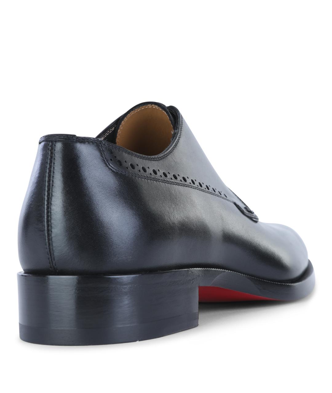 CHRISTIAN LOUBOUTIN Черные кожаные туфли, фото 3