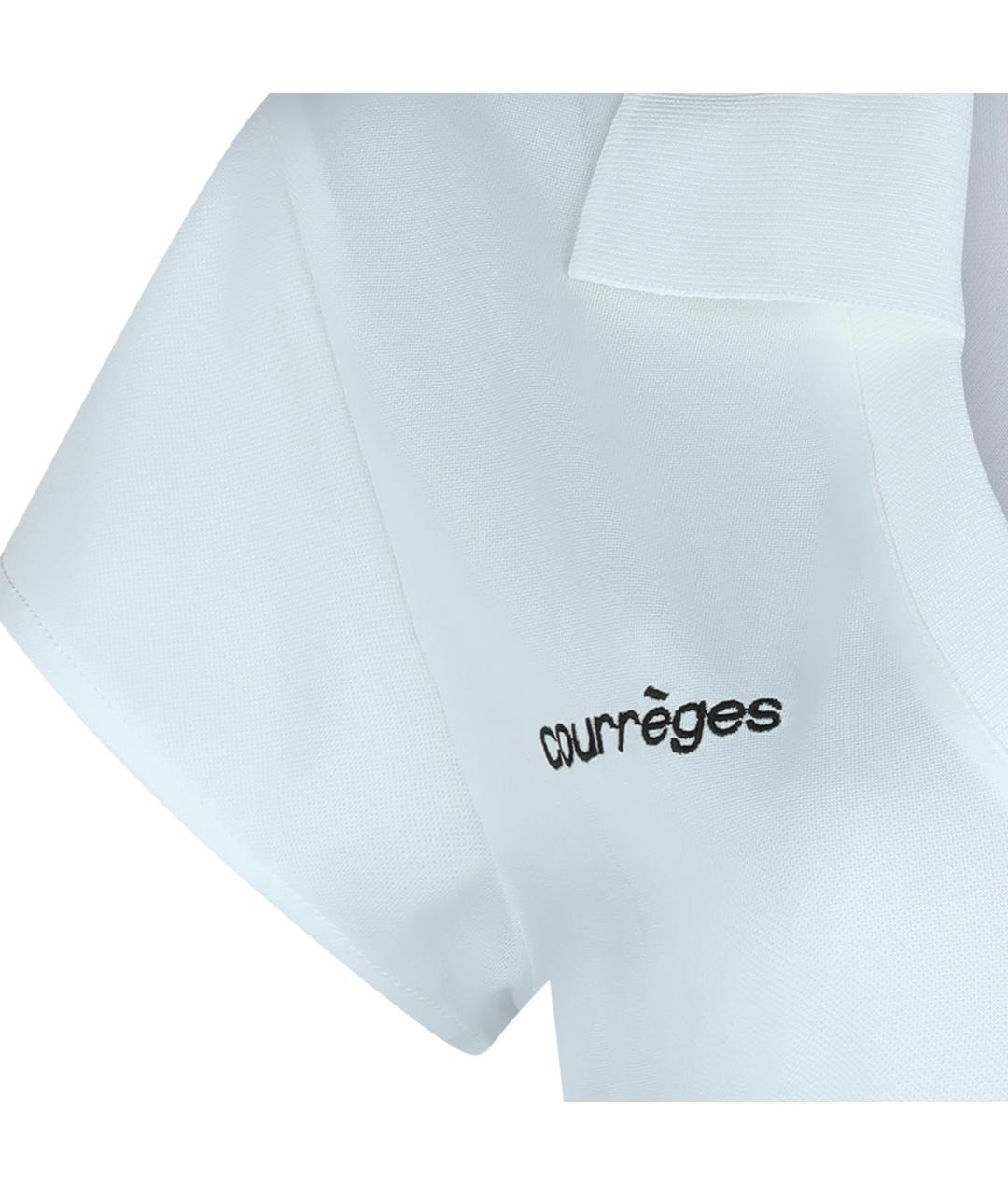 COURREGES Белая полиэстеровая футболка, фото 4