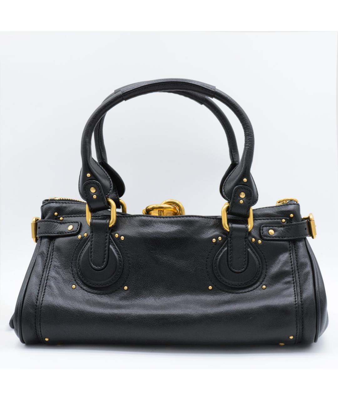 CHLOE Черная кожаная сумка через плечо, фото 4