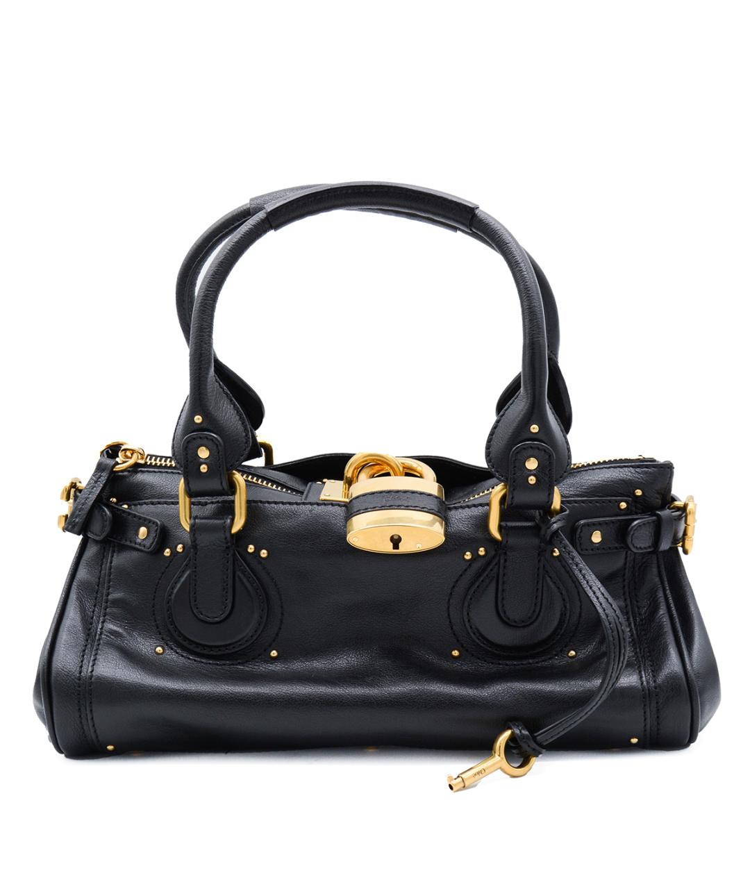 CHLOE Черная кожаная сумка через плечо, фото 1