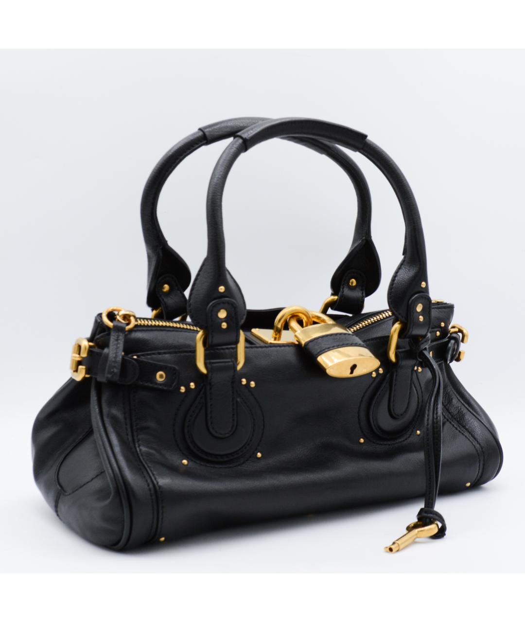 CHLOE Черная кожаная сумка через плечо, фото 3