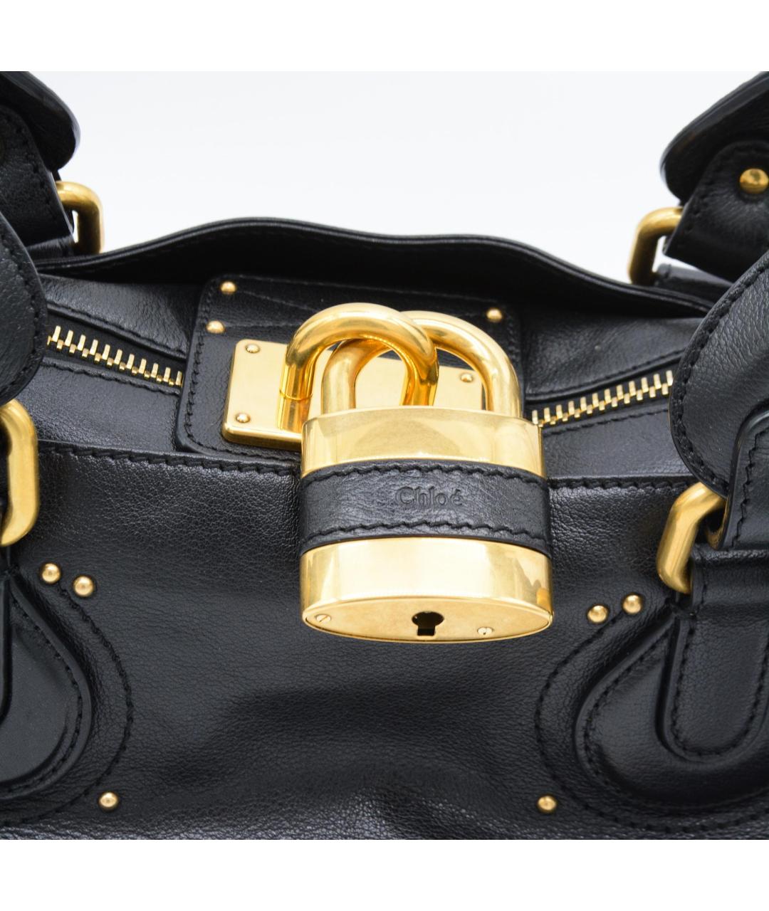 CHLOE Черная кожаная сумка через плечо, фото 5