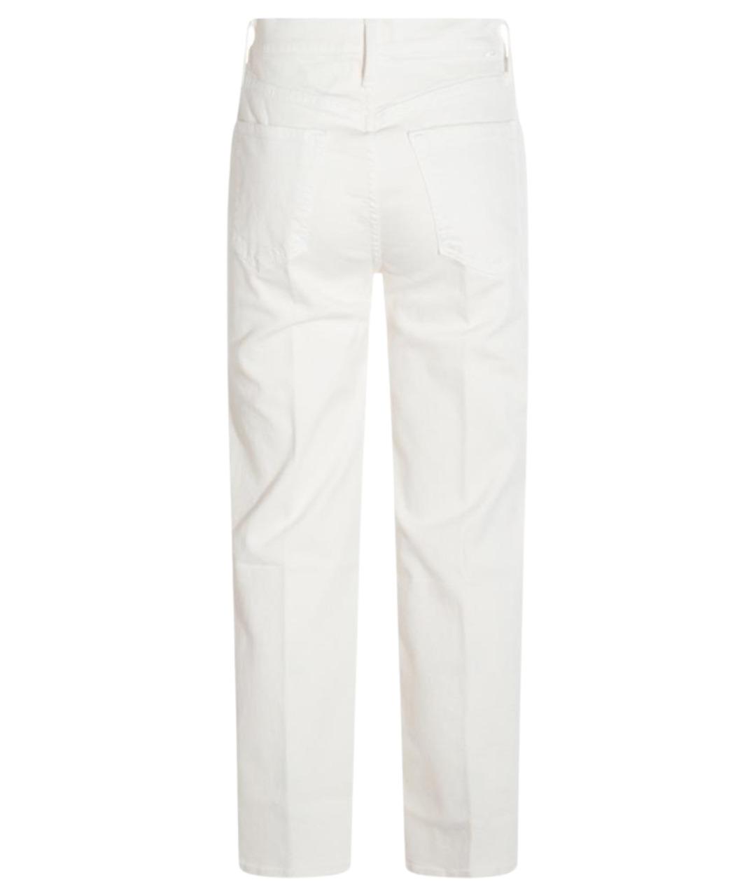 MOTHER Белые хлопковые прямые джинсы, фото 2