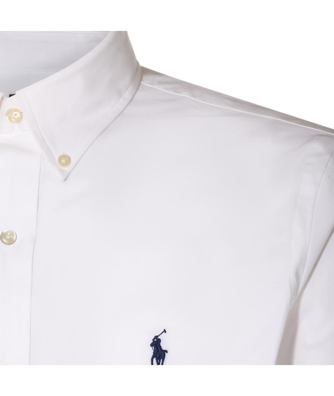 POLO RALPH LAUREN Белая хлопковая кэжуал рубашка, фото 3