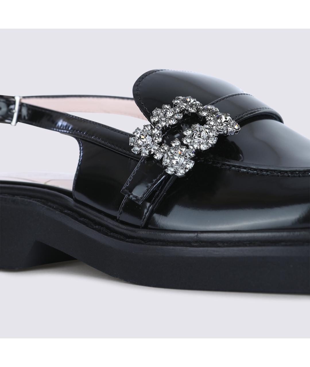 ROGER VIVIER Черные кожаные лоферы, фото 5