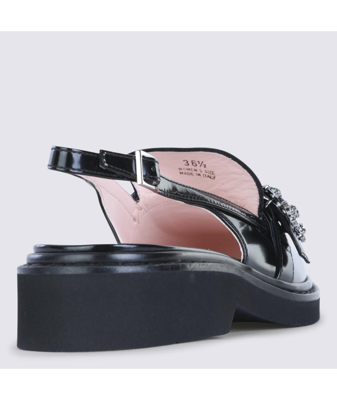 ROGER VIVIER Черные кожаные лоферы, фото 4