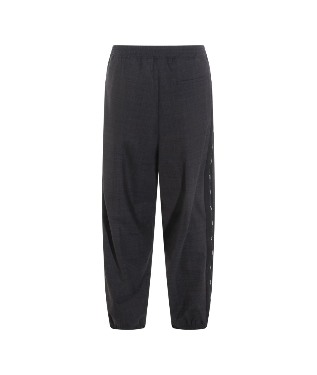 MOSCHINO Серые полиэстеровые повседневные брюки, фото 2
