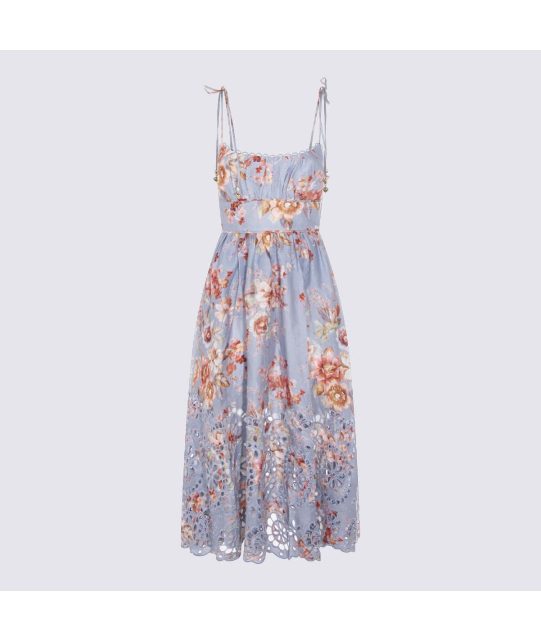 ZIMMERMANN Голубой льняной сарафан, фото 2