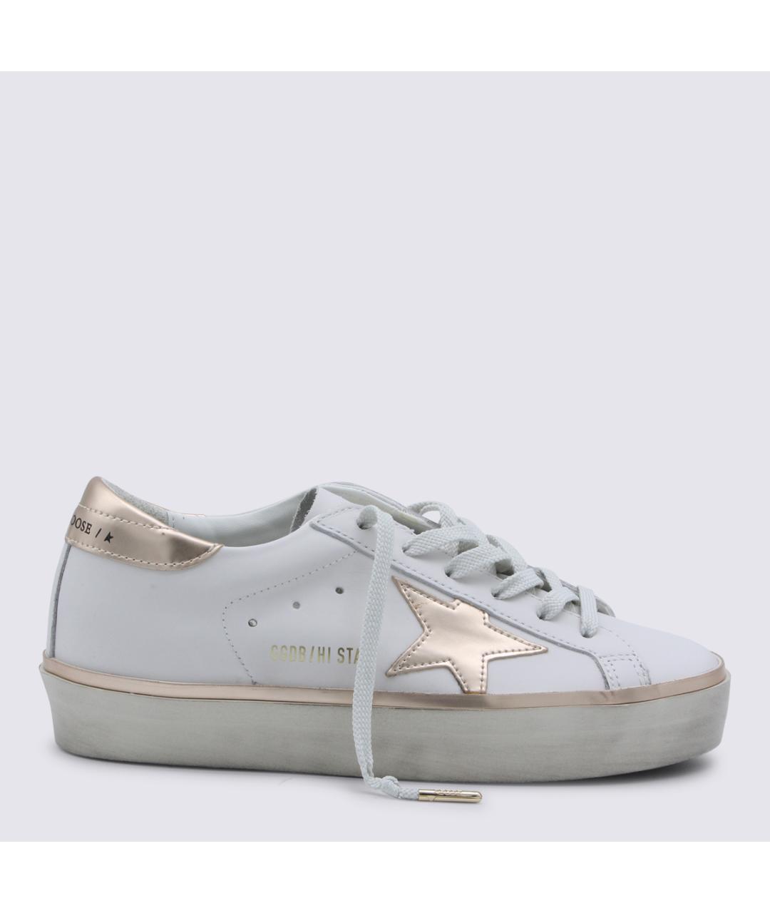 GOLDEN GOOSE Белые кожаные кеды, фото 2