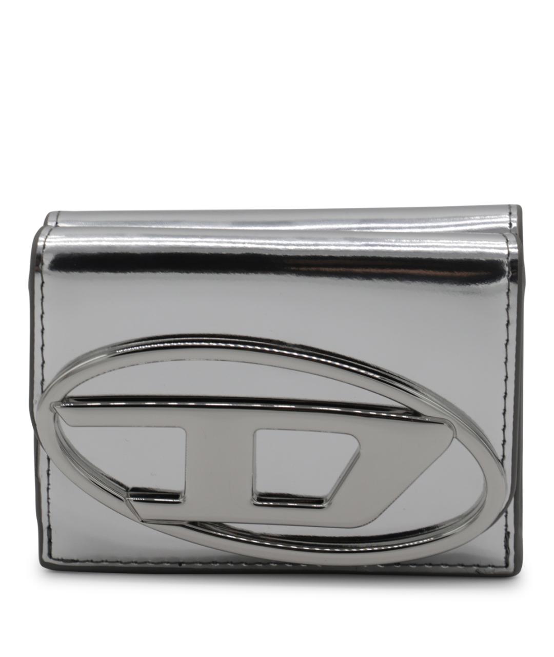 DIESEL Серебрянный кожаный кошелек, фото 1