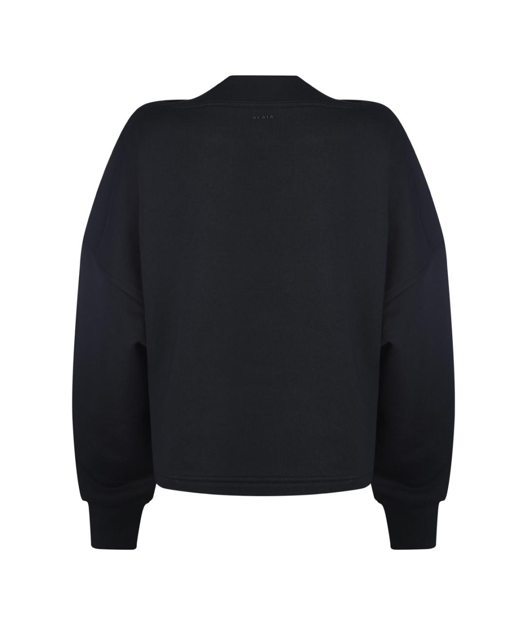 ALAIA Черный хлопковый джемпер / свитер, фото 2