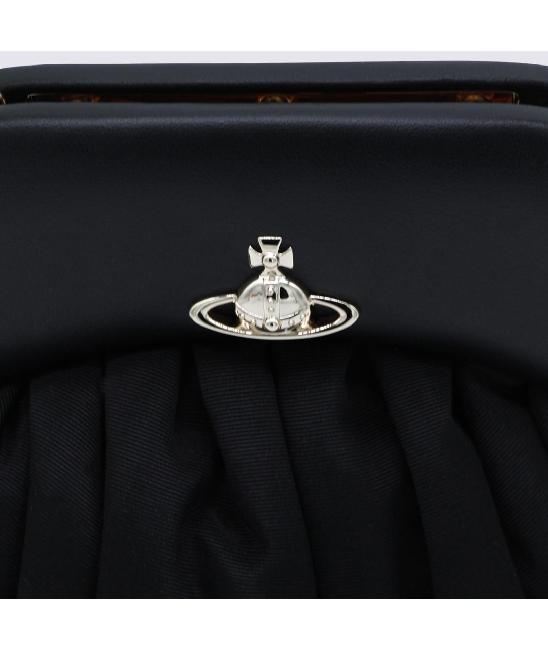 VIVIENNE WESTWOOD Черная тканевая сумка через плечо, фото 4