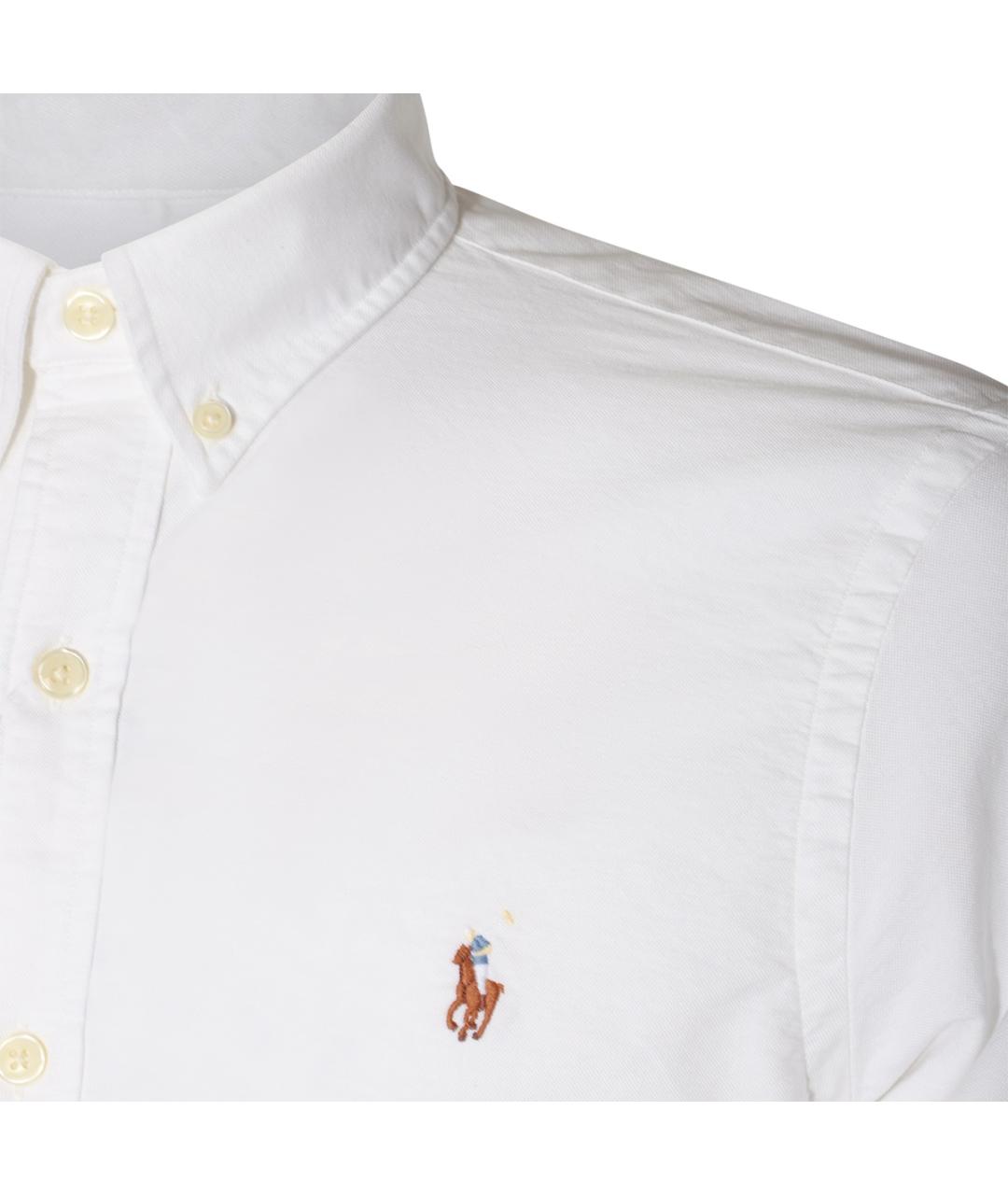 POLO RALPH LAUREN Белая хлопковая кэжуал рубашка, фото 3