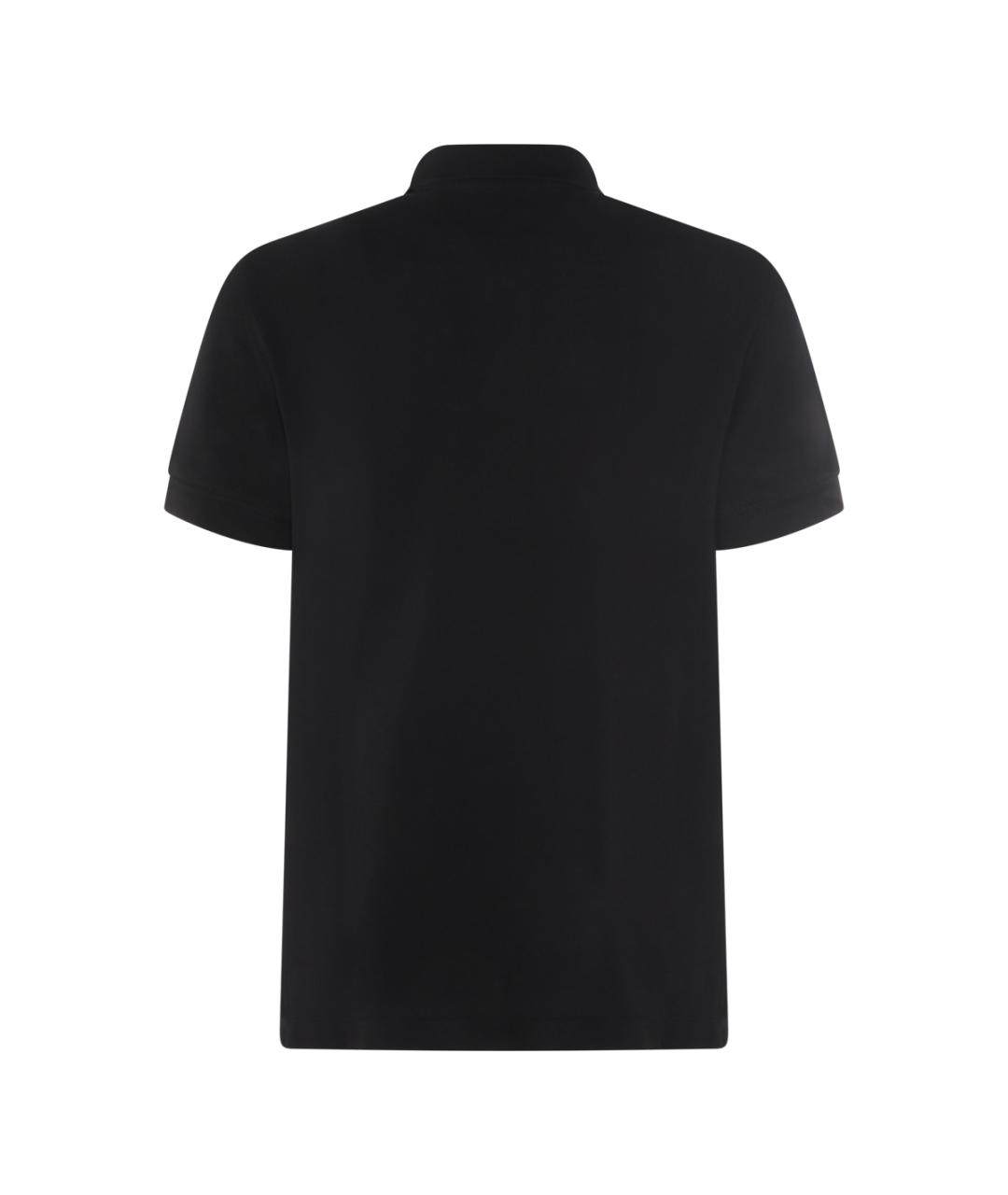 TOM FORD Черное хлопковое поло с коротким рукавом, фото 2
