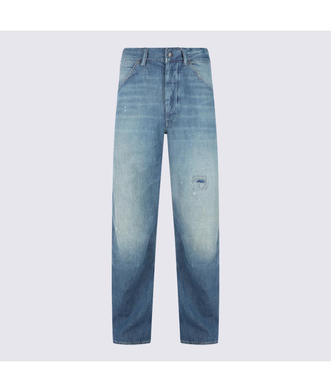 POLO RALPH LAUREN Синие хлопковые прямые джинсы, фото 9