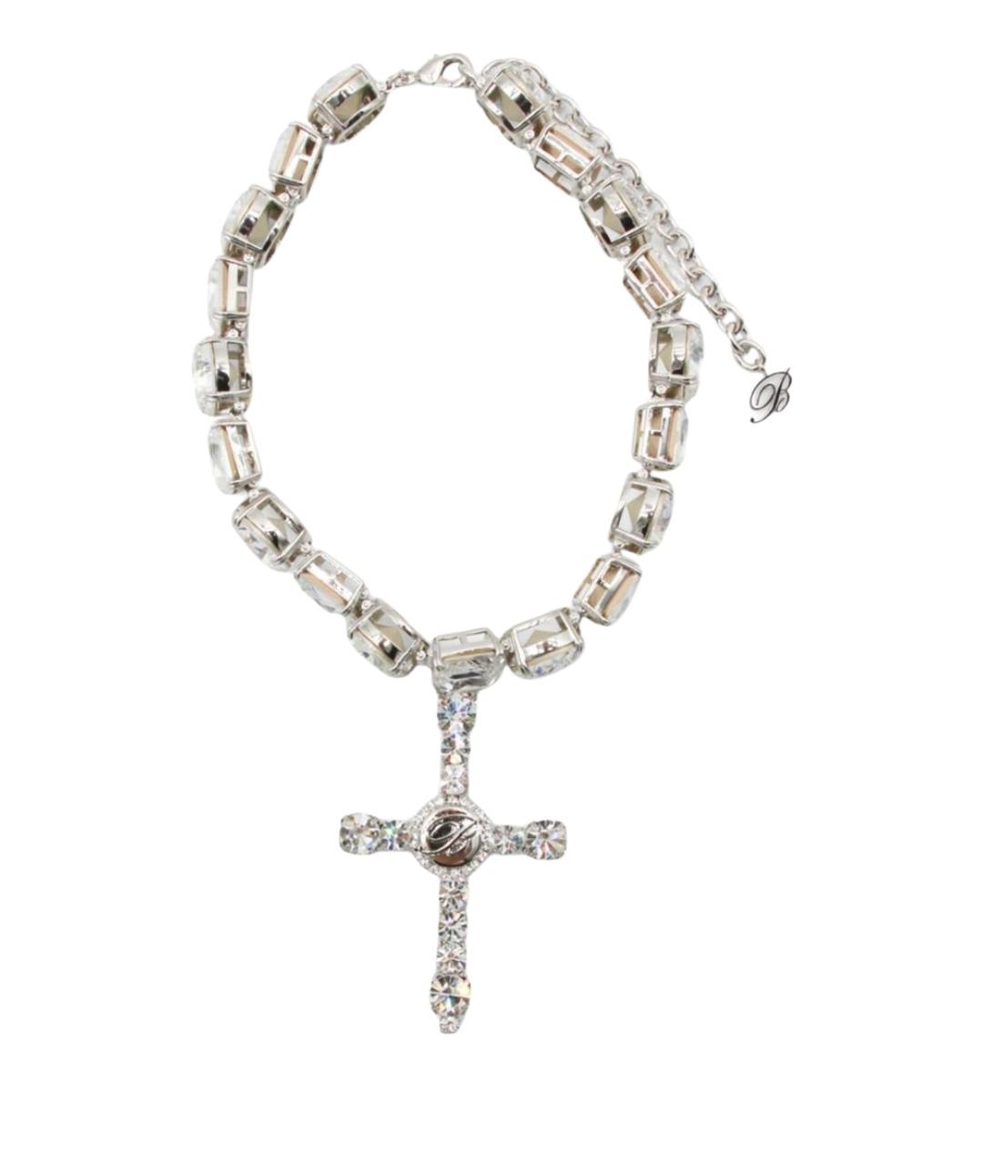 BLUMARINE Серебряное металлическое колье, фото 3