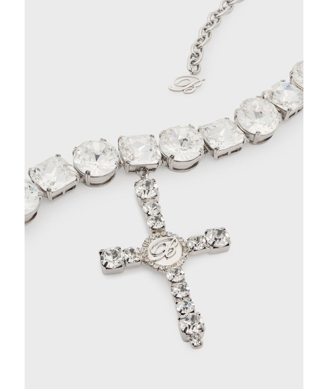 BLUMARINE Серебряное металлическое колье, фото 6