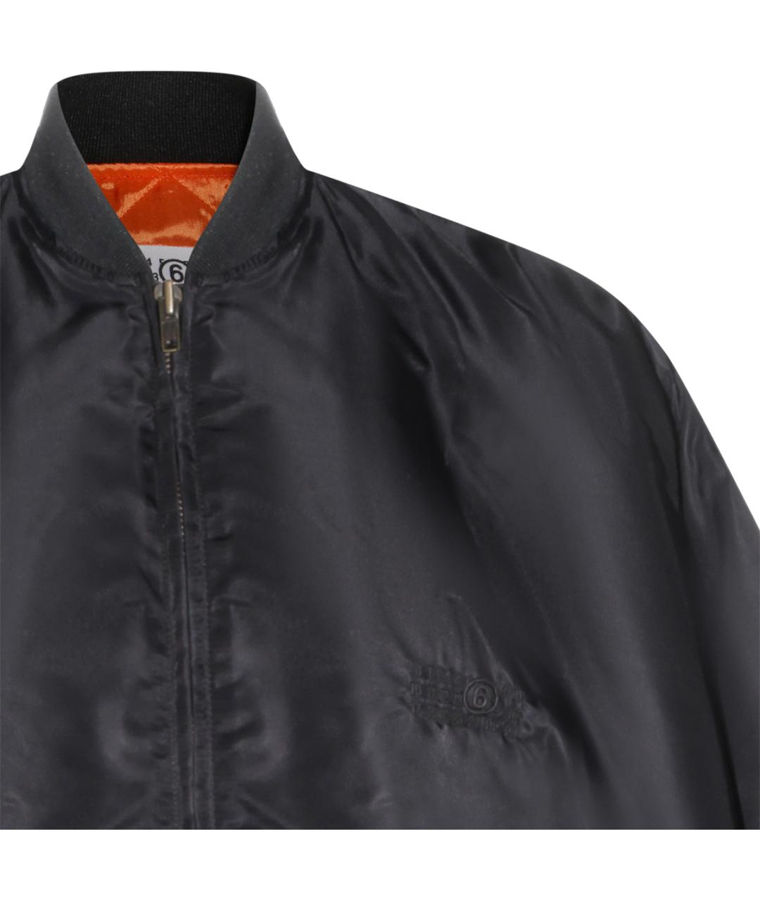 MM6 MAISON MARGIELA Черная полиамидовая куртка, фото 3