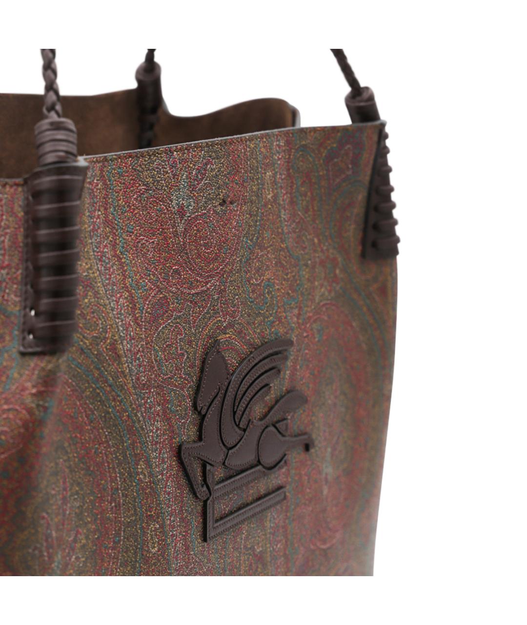 ETRO Коричневая хлопковая сумка тоут, фото 4