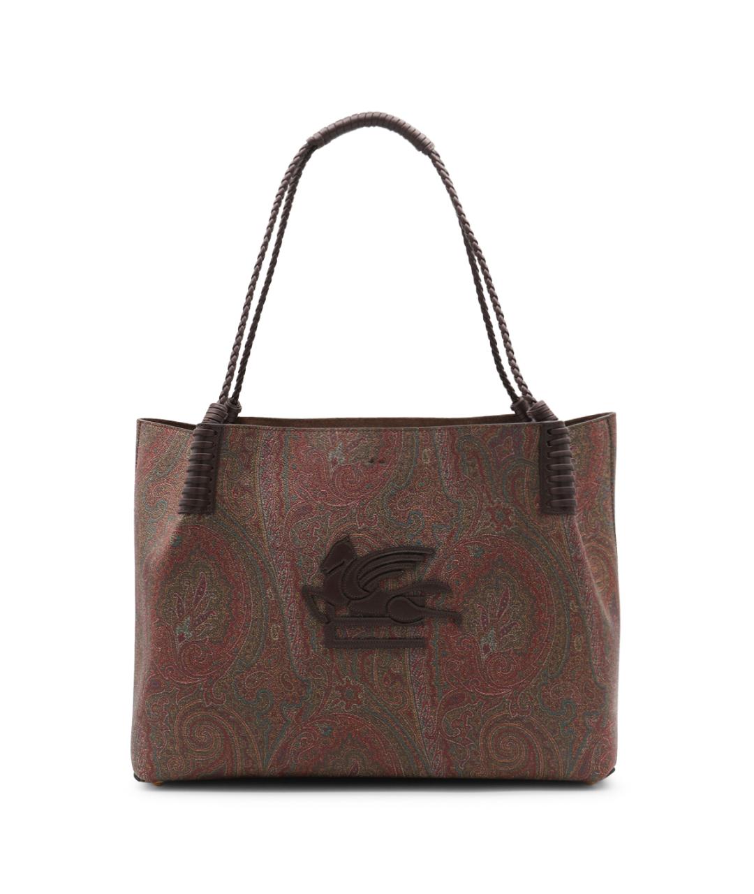 ETRO Коричневая хлопковая сумка тоут, фото 1