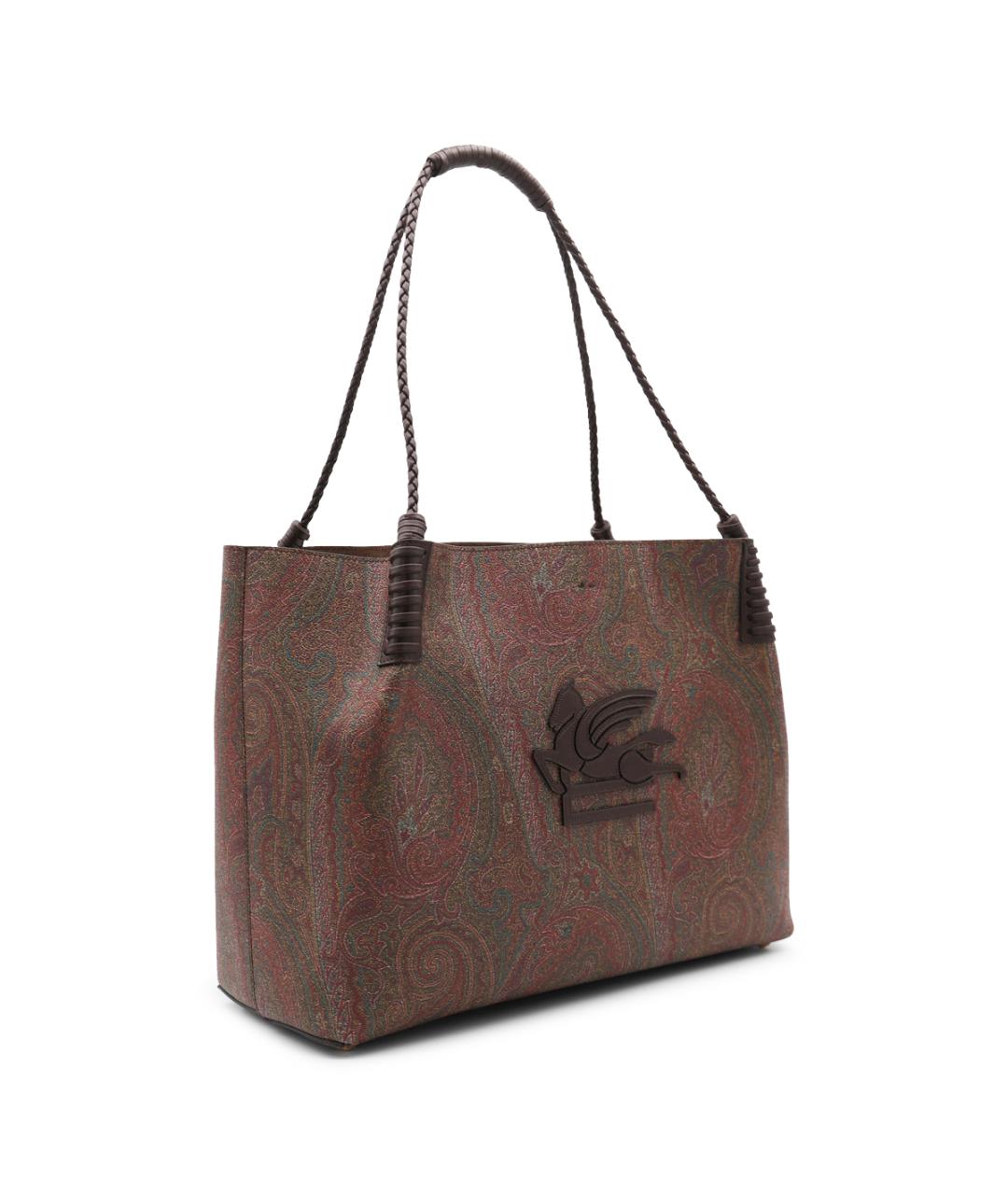 ETRO Коричневая хлопковая сумка тоут, фото 2