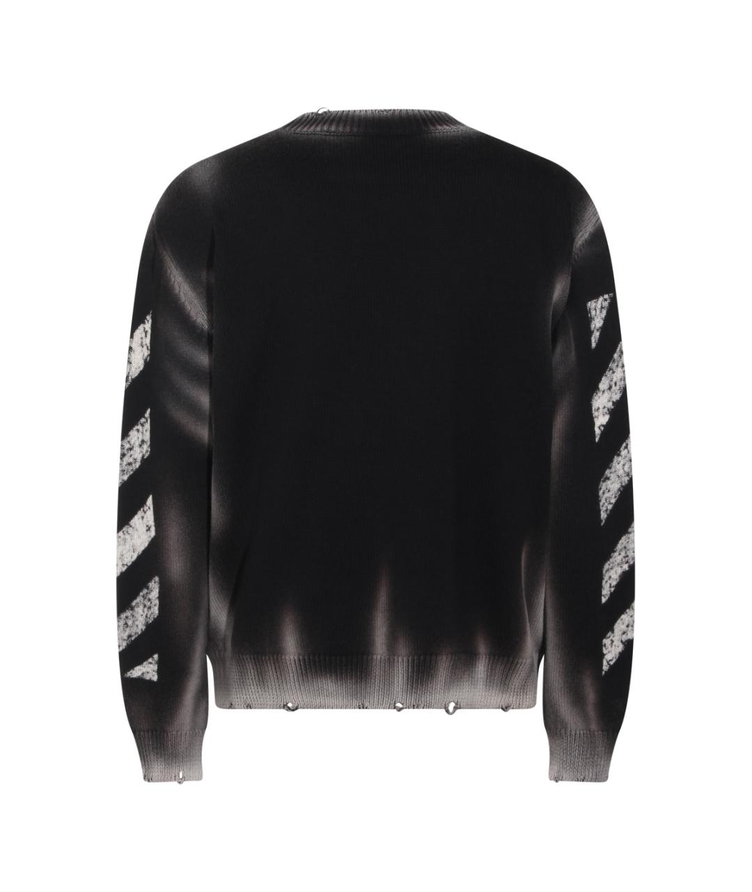 OFF-WHITE Черный хлопковый джемпер / свитер, фото 2