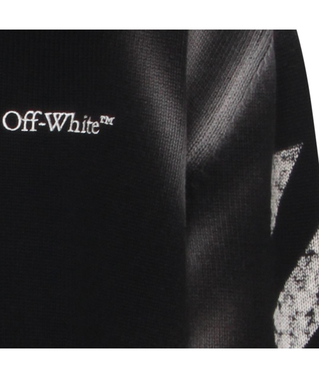 OFF-WHITE Черный хлопковый джемпер / свитер, фото 3
