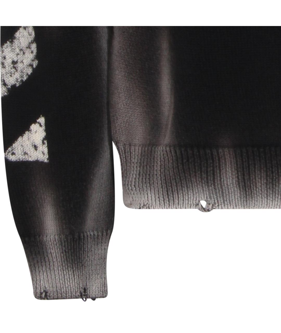 OFF-WHITE Черный хлопковый джемпер / свитер, фото 4