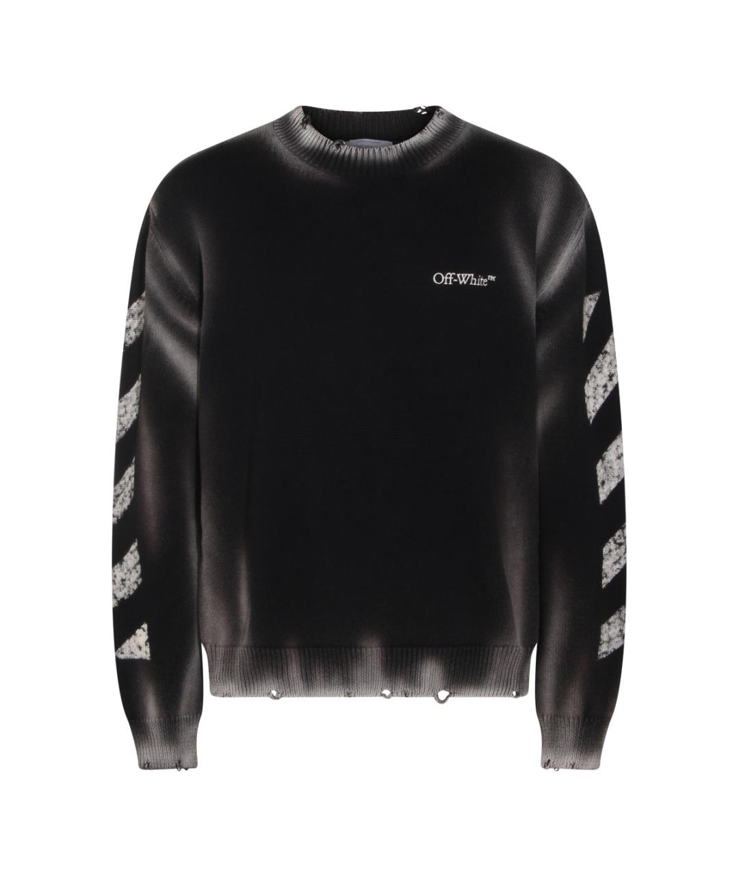 OFF-WHITE Черный хлопковый джемпер / свитер, фото 1