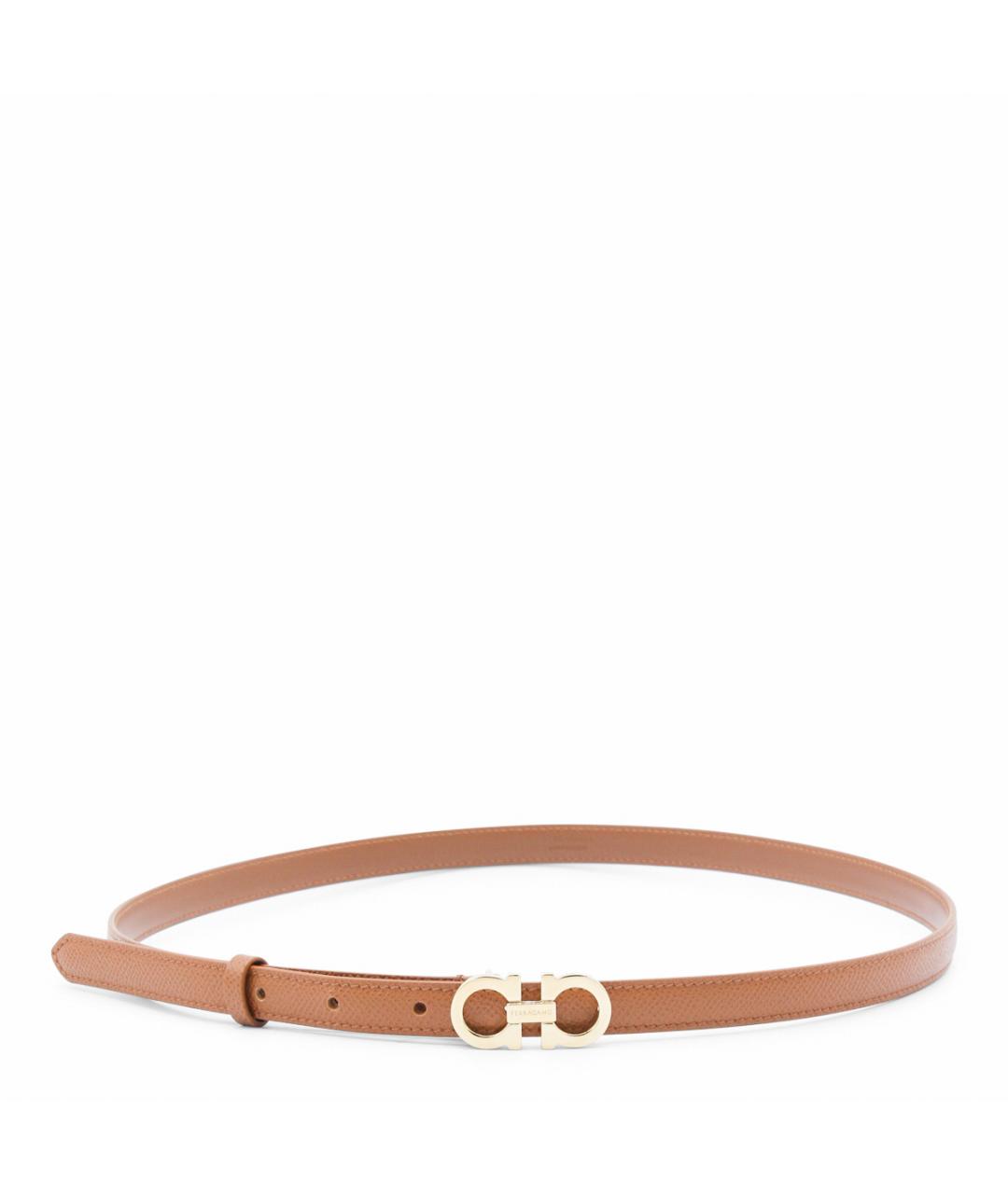 FERRAGAMO Бежевый кожаный ремень, фото 2