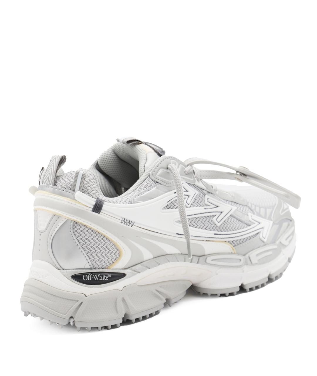 OFF-WHITE Серые текстильные низкие кроссовки / кеды, фото 3