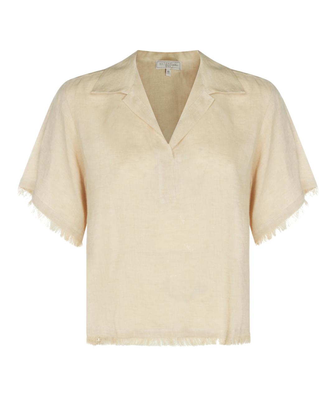 ANTONELLI FIRENZE Бежевая льняная рубашка, фото 1