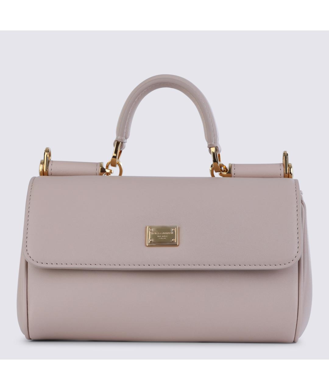 DOLCE&GABBANA Розовая кожаная сумка тоут, фото 2