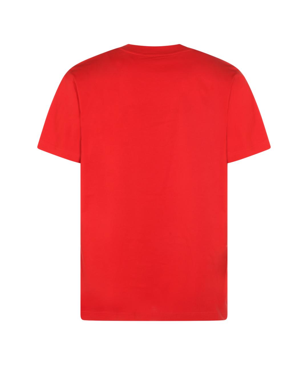 MOSCHINO Красная хлопковая футболка, фото 2