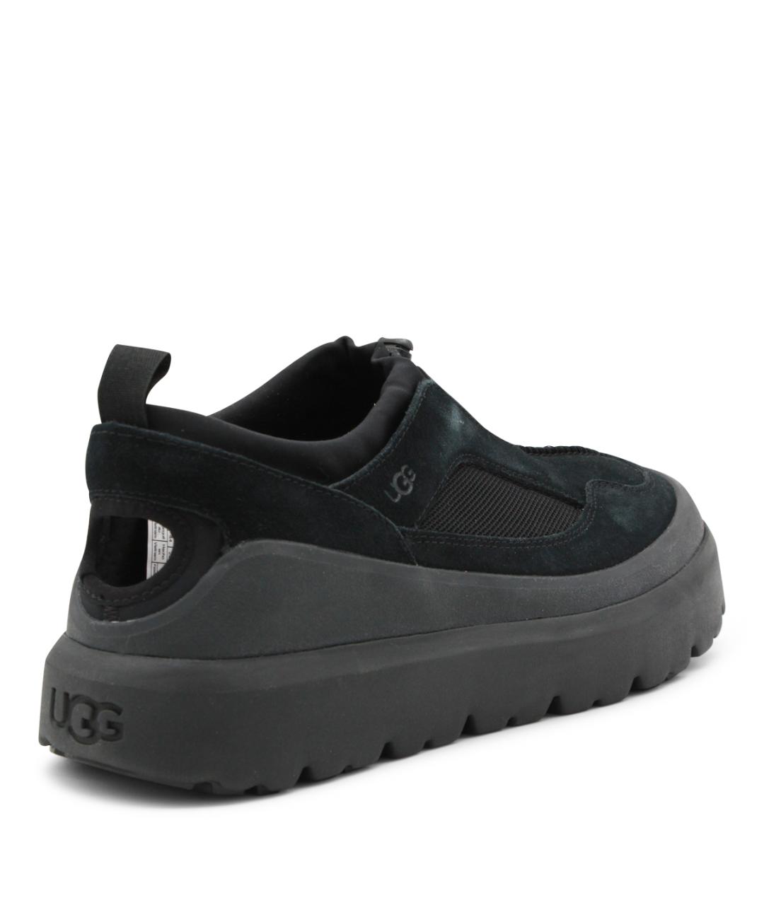 UGG AUSTRALIA Черные замшевые низкие кроссовки / кеды, фото 3