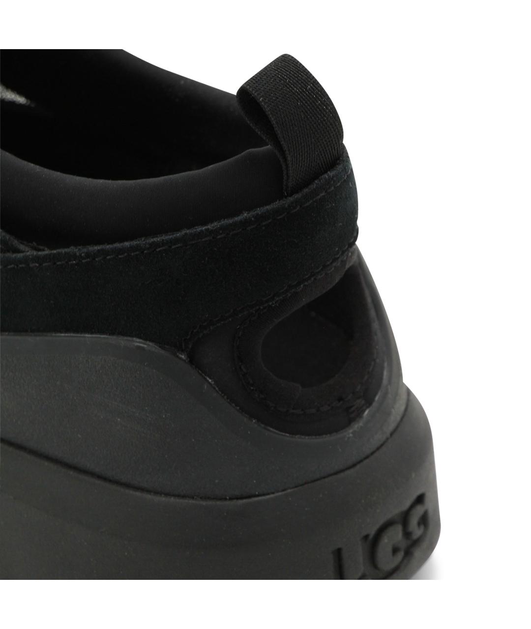 UGG AUSTRALIA Черные замшевые низкие кроссовки / кеды, фото 4