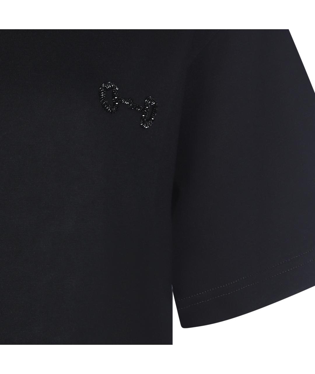 GUCCI Черная хлопковая футболка, фото 4