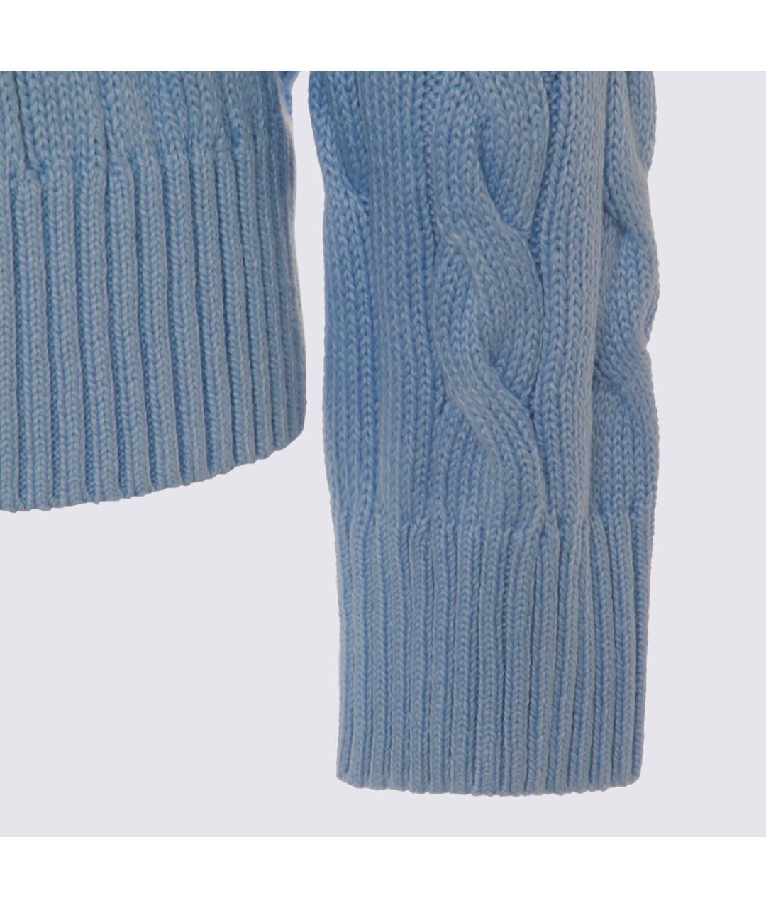 POLO RALPH LAUREN Голубой хлопковый джемпер / свитер, фото 5