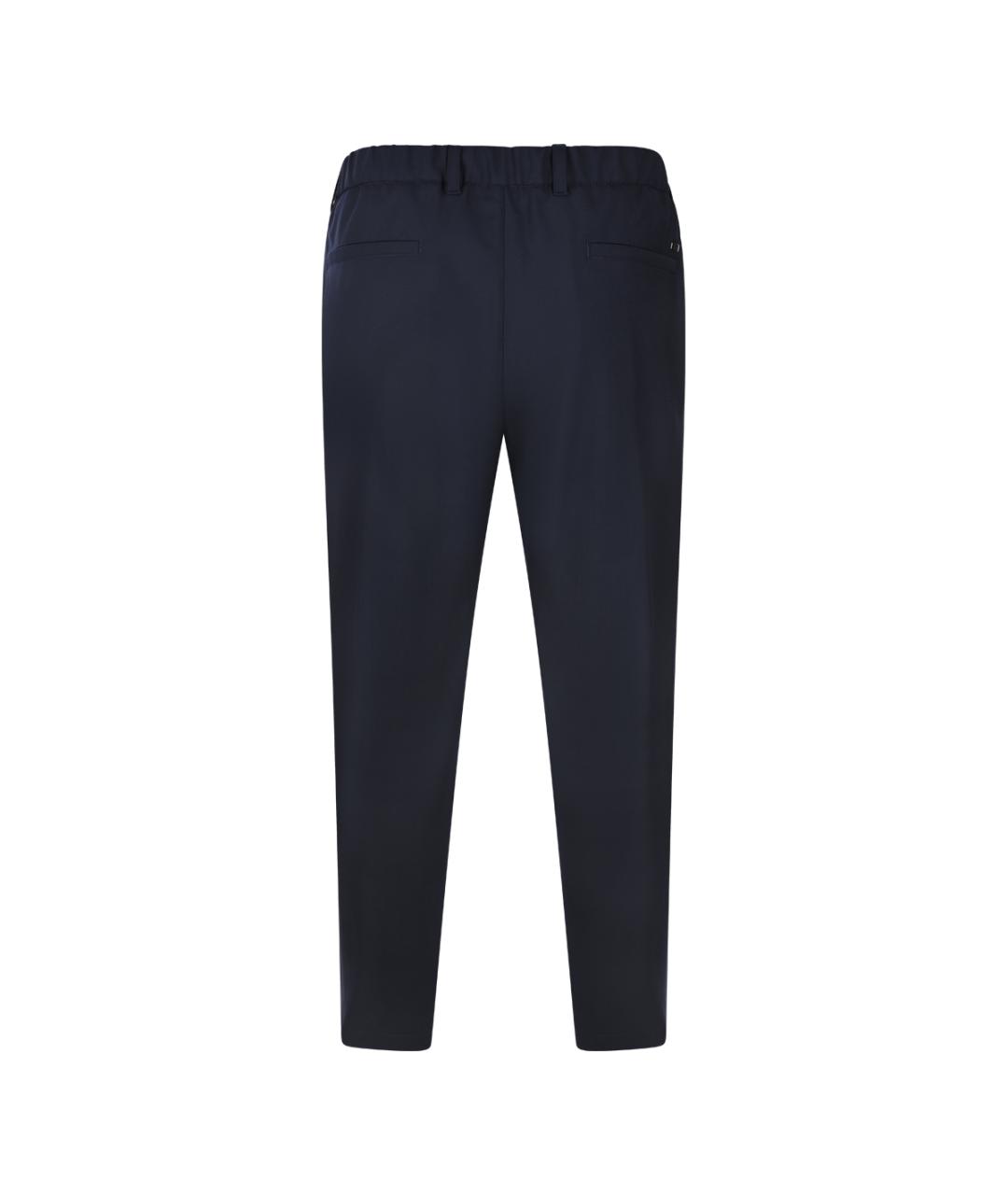 HERNO Темно-синие полиэстеровые повседневные брюки, фото 2