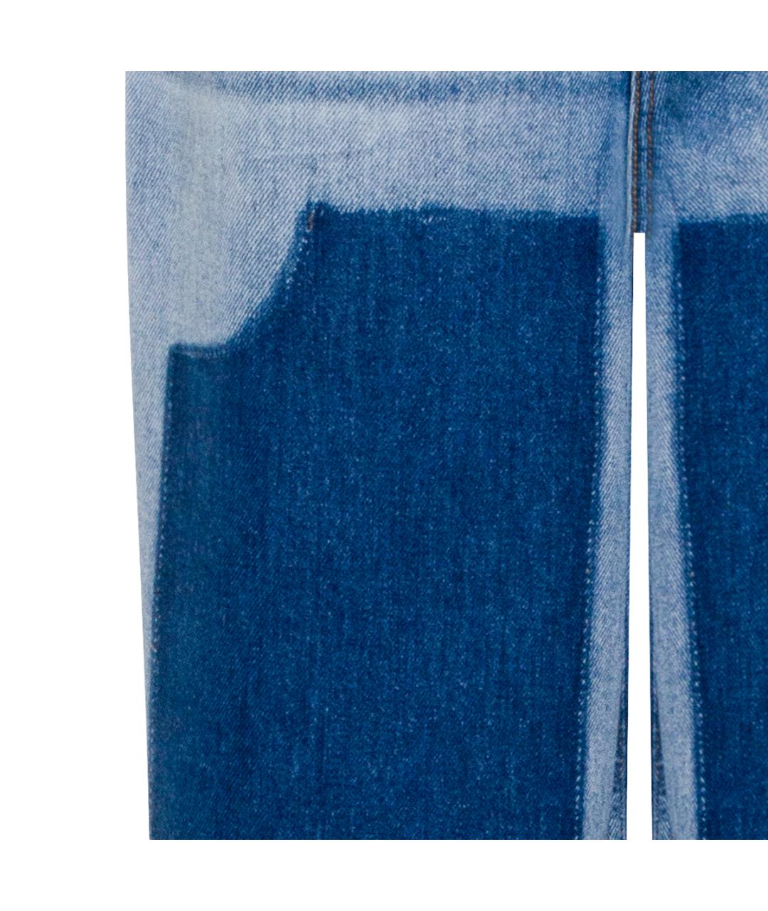 GANNI Синие хлопковые прямые джинсы, фото 4