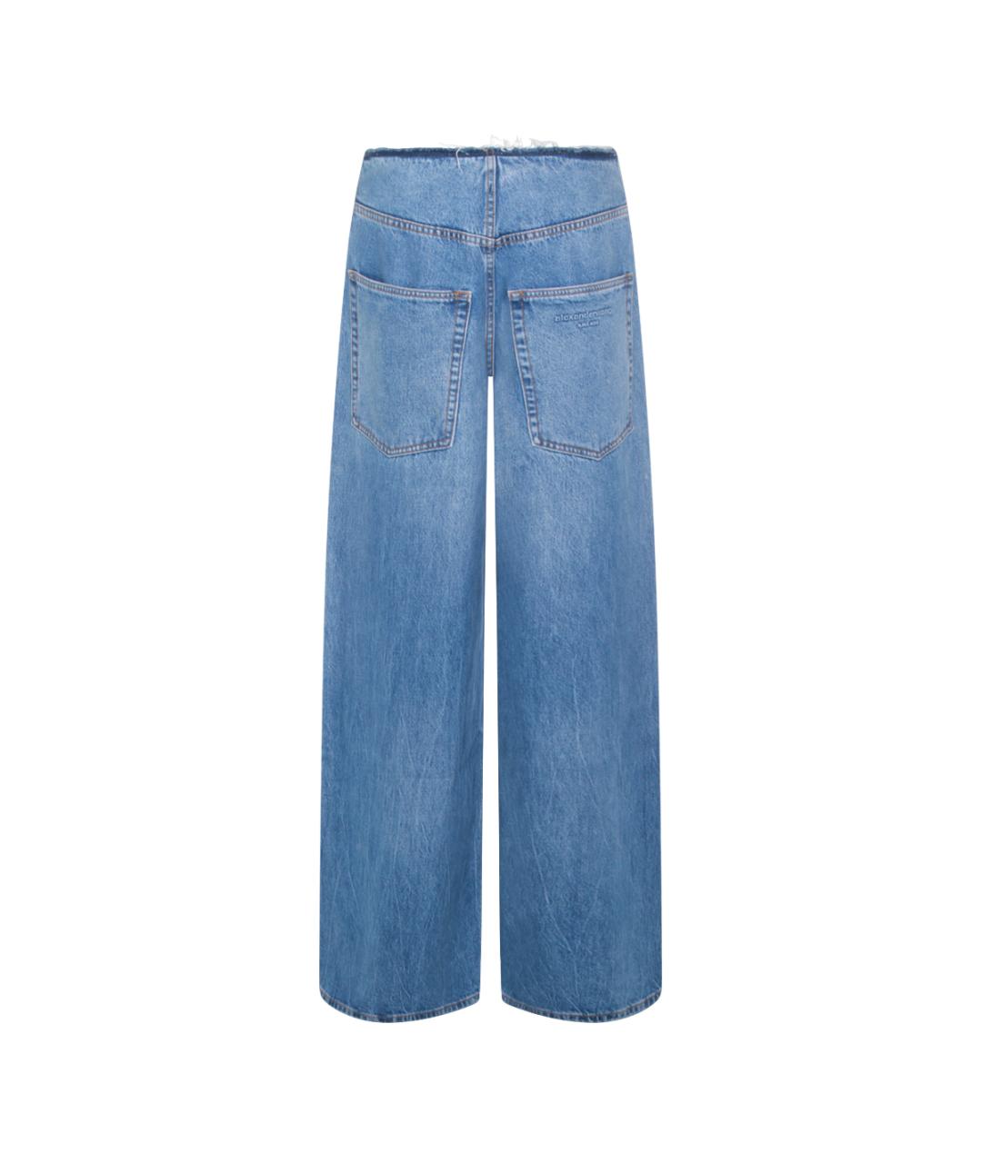 ALEXANDER WANG Синие хлопковые прямые джинсы, фото 2