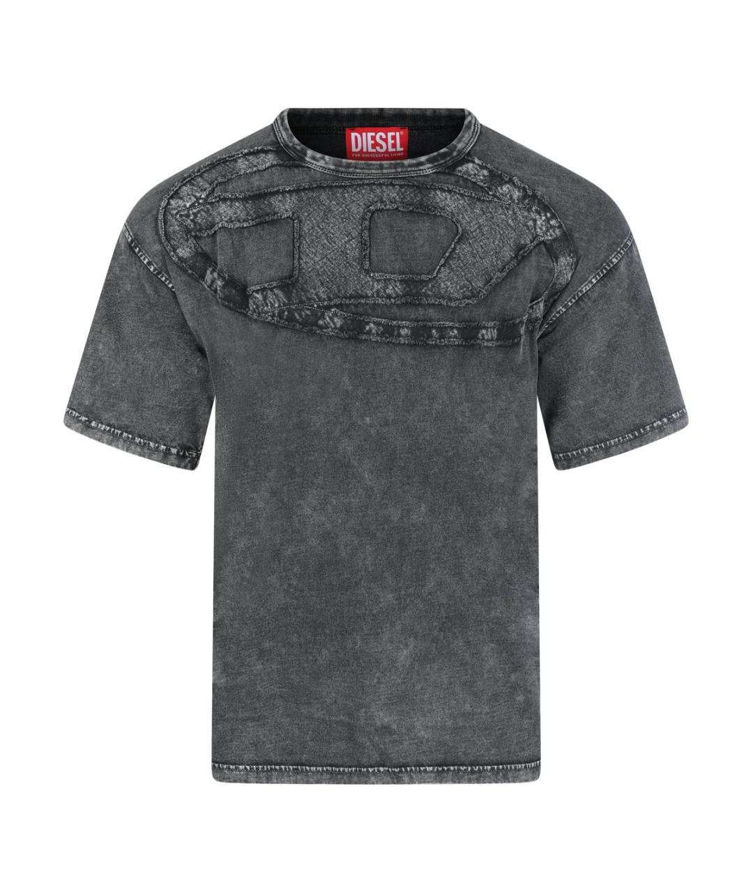 DIESEL Серая хлопковая футболка, фото 1