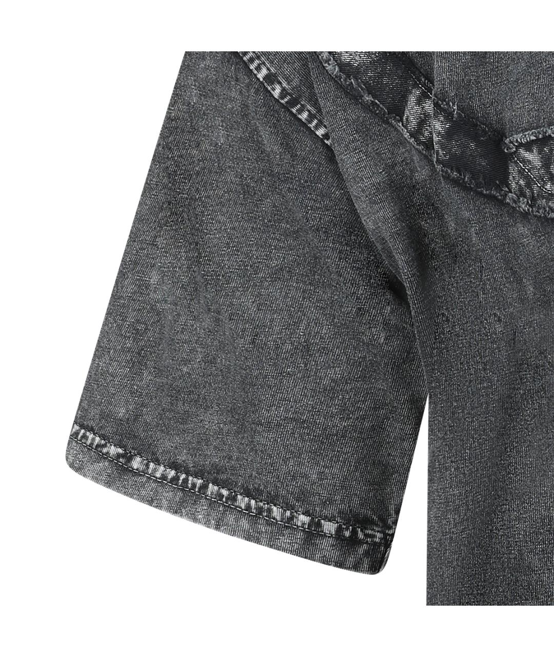 DIESEL Серая хлопковая футболка, фото 4