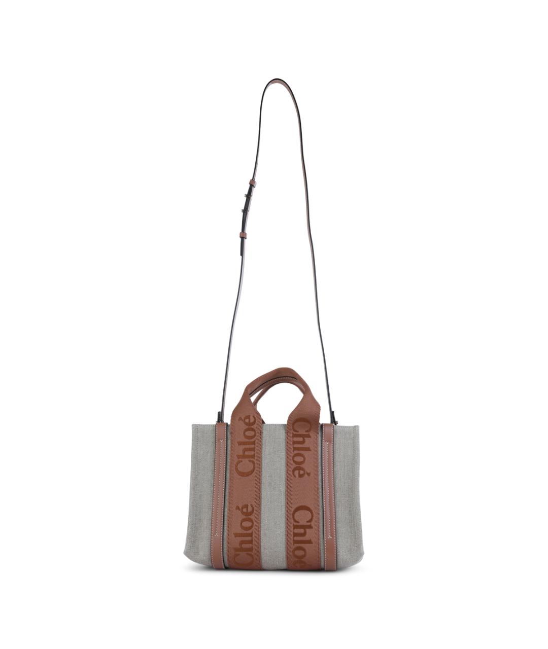 CHLOE Серая тканевая сумка тоут, фото 1