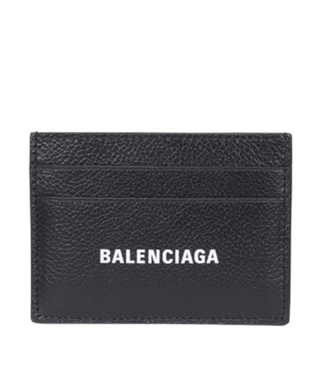 BALENCIAGA Черный кожаный кошелек, фото 1