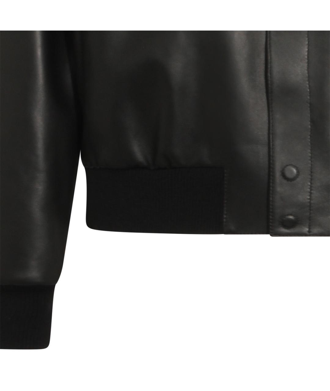 FENDI Черная кожаная куртка, фото 3