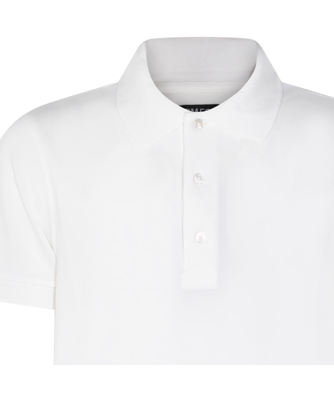 TOM FORD Белое поло с коротким рукавом, фото 3