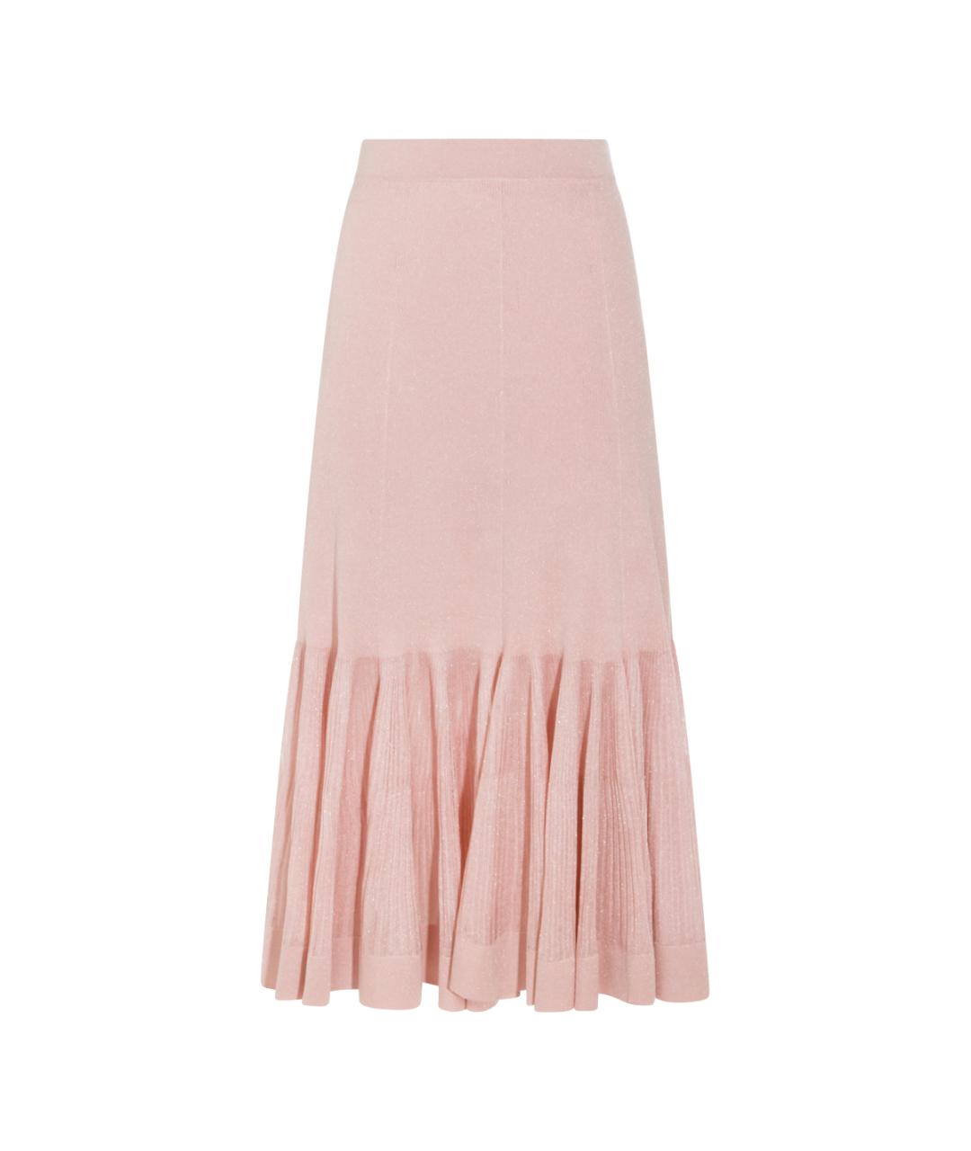 ZIMMERMANN Розовая вискозная юбка миди, фото 1