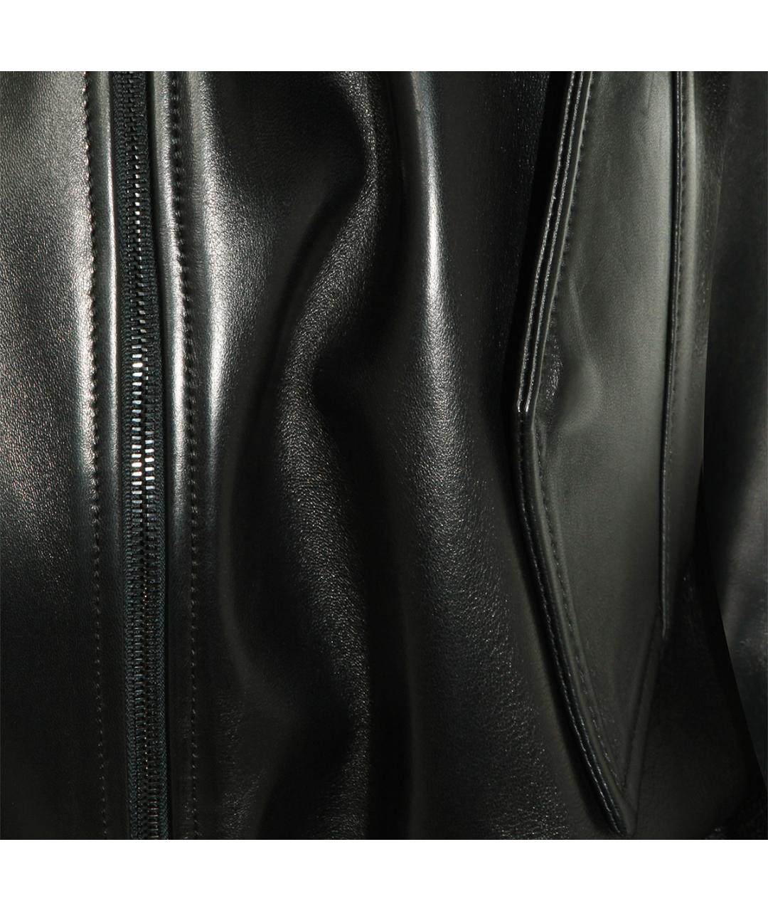 BALENCIAGA Черная кожаная куртка, фото 3