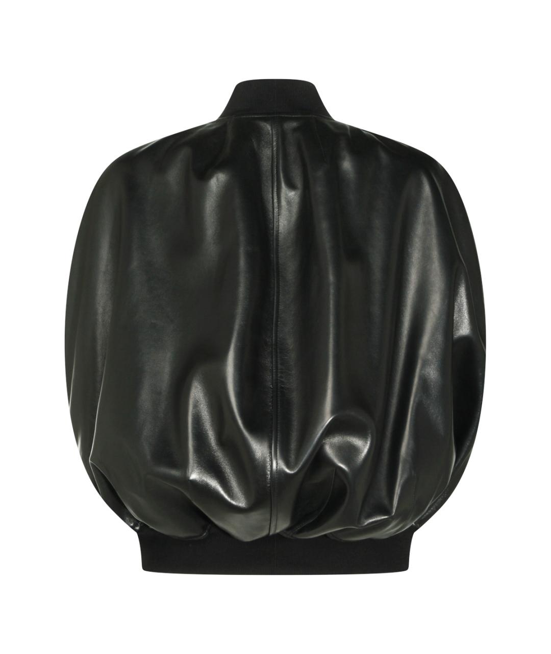 BALENCIAGA Черная кожаная куртка, фото 2
